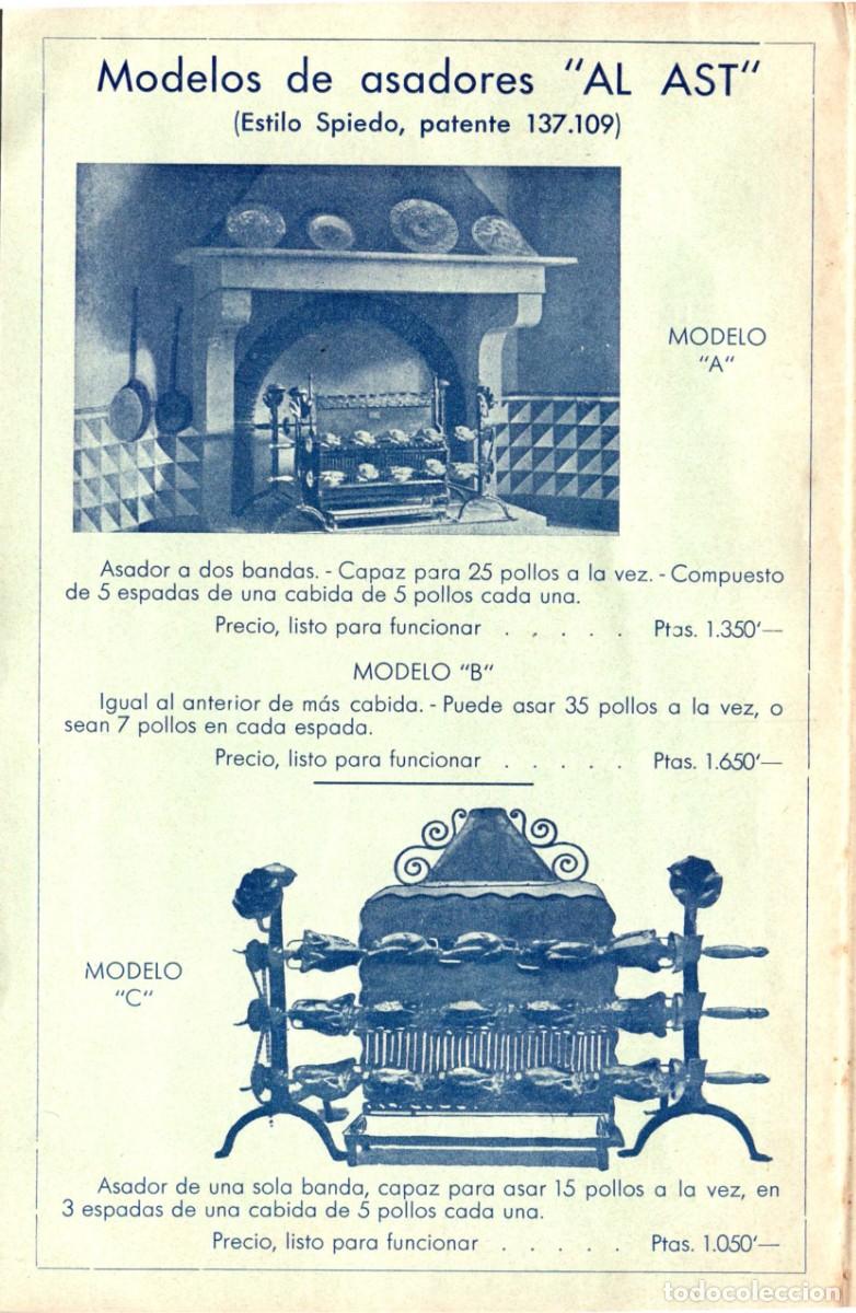Cat&aacute;logos publicit&aacute;rios: Al Ast - Asador de Pollos - Estilo Spiedo - Antiguo Cat&aacute;logo - Distintos Modelos - D&iacute;ptico 218x144mm