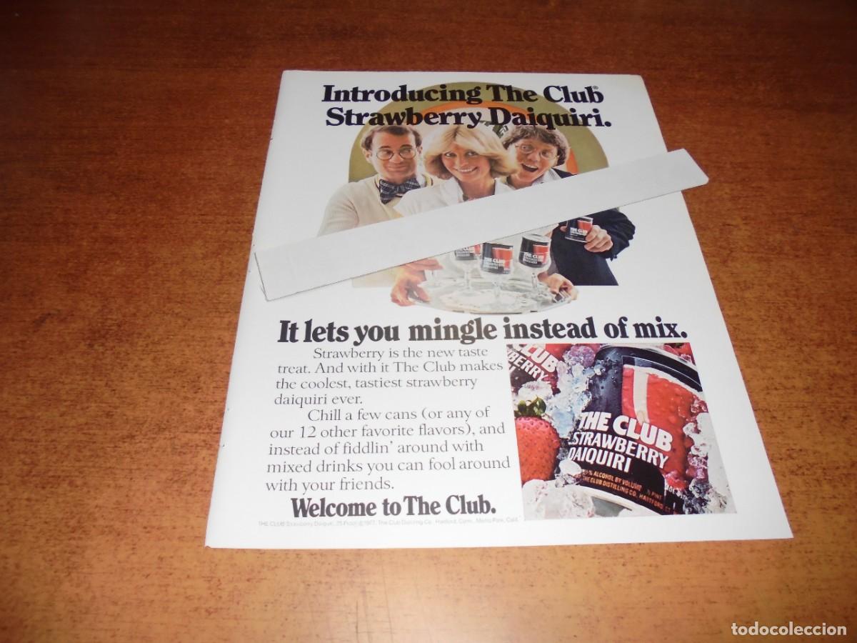 Werbekataloge: PUBLICIDAD 1977: THE CLUB STRAWBERRY DAIQUIRI