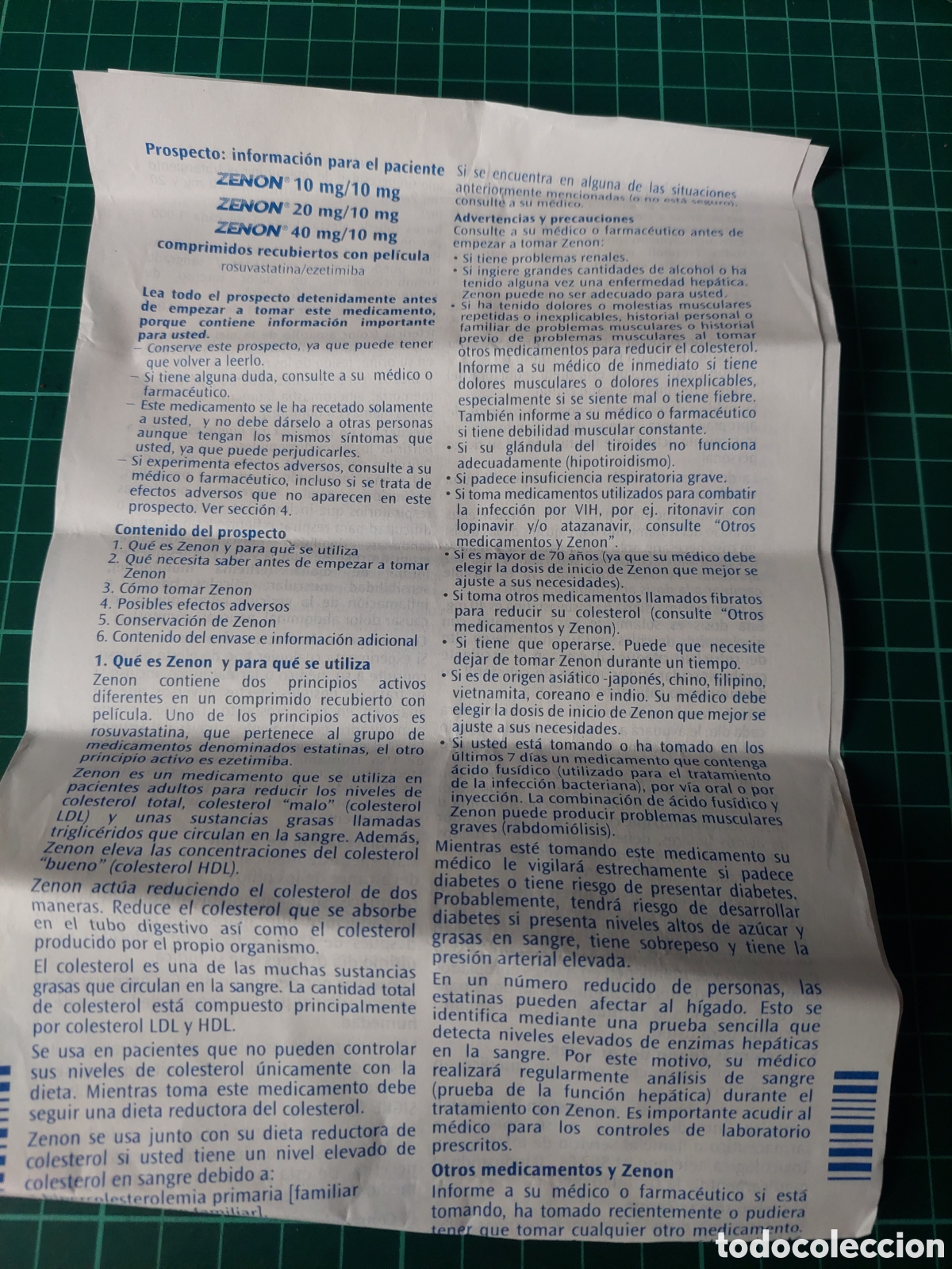 Cat&aacute;logos publicitarios: Pr&oacute;speto Zen&oacute;n comprimido medicamentos - Foto 1
