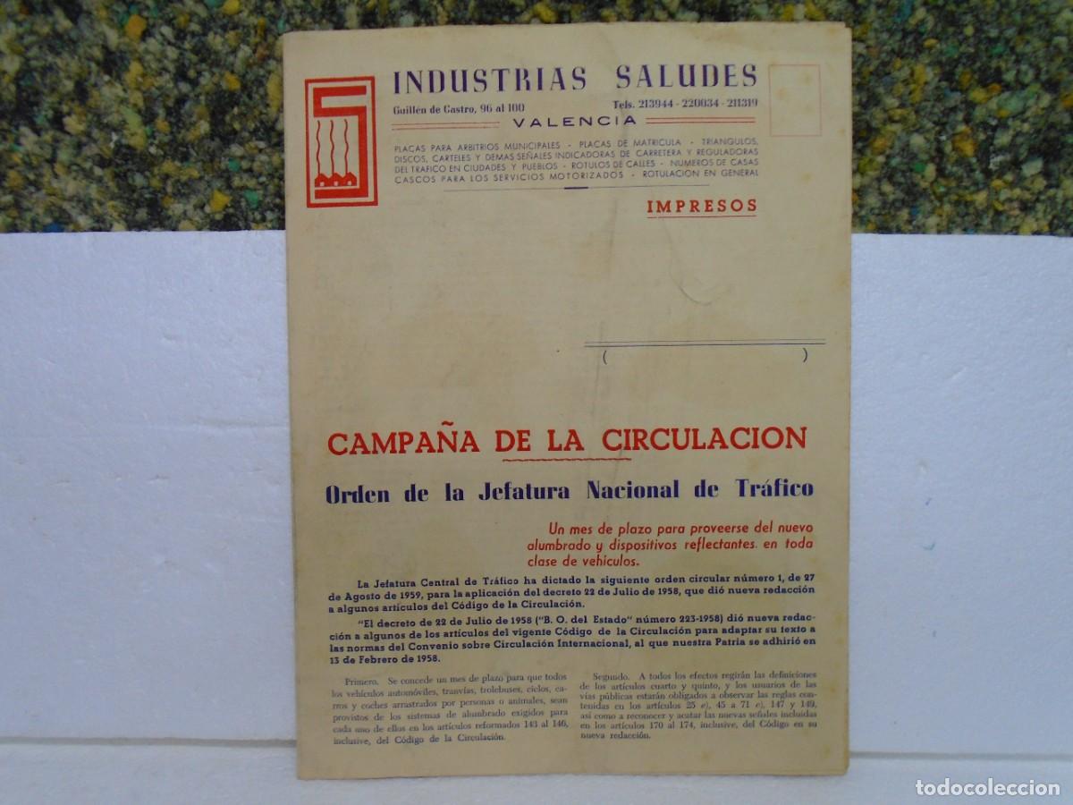 Advertising Catalogs: VALENCIA.INDUSTRIAS SALUDES.CATALOGO DE SE&Ntilde;ALIZACIONES PARA TODA CLASE DE VEHICULOS.1959.