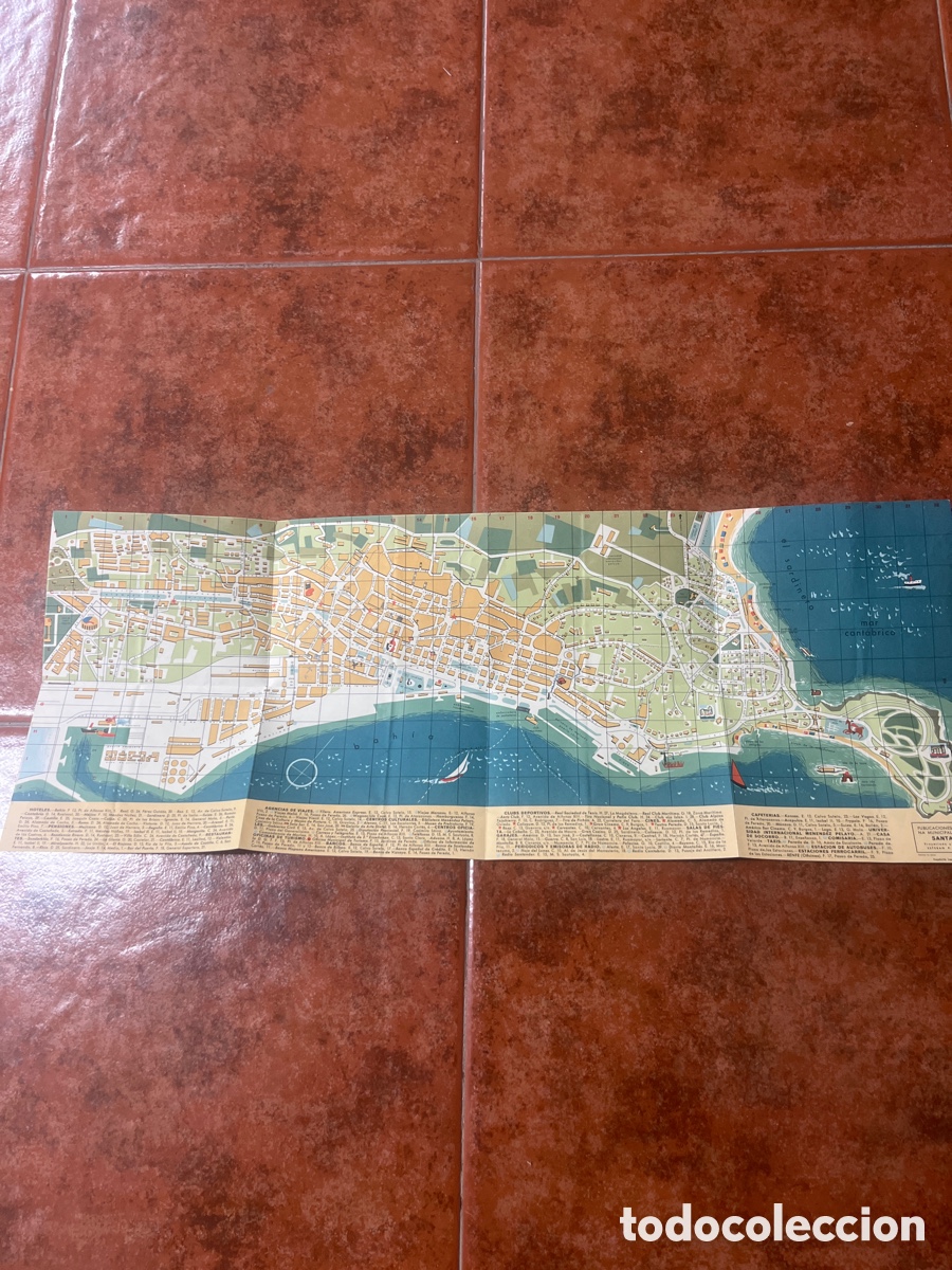 Cat&aacute;logos publicitarios: Mapa tur&iacute;stico de Santander, 1958 - Foto 2