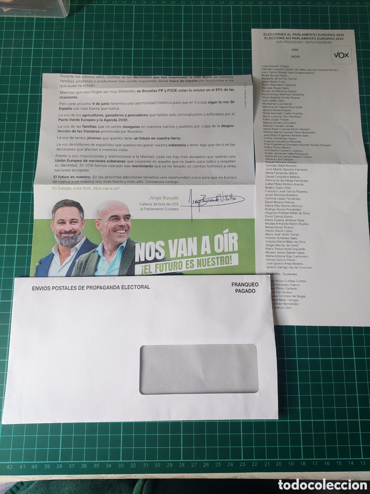 Advertising Catalogs: 2024 IMPRESOS ENVIOS POSTAL PROPAGANDA ELETORAL VIX PARLAMENTO EUROPEO GALICIA