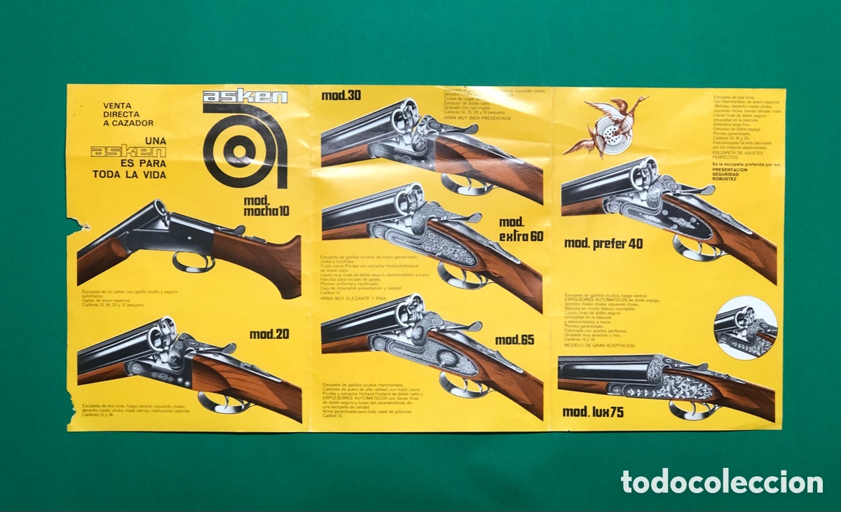 Advertising Catalogs: CAT&Aacute;LOGO DE ARMAS DE CAZA ASKEN F&Aacute;BRICA DE ELGOIBAR (GUIP&Uacute;ZCOA)