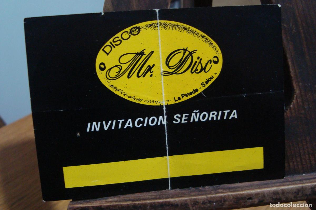 Catalogues publicitaires: ANTIGUA TARJETA PUBLICITARIA INVITACION. DISCO MR DISC. LA PINEDA - SALOU TARRAGONA