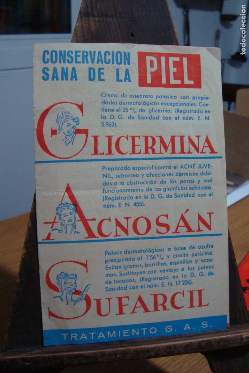 Catalogues publicitaires: ANTIGUO TRIPTICO PUBLICITARIO FARMACIA PRODUCTOS LABORATORIO R. BESCANSA. SANTIAGO COMPOSTELA