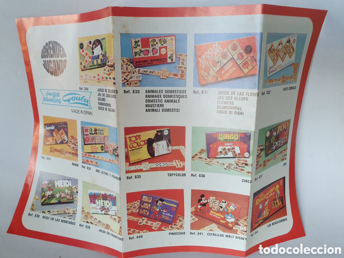 Catalogues publicitaires: JUEGOS EDUCATIVOS GOULA. CATALOGO Y INSTRUCCIONES. APRENDER JUGANDO. A&Ntilde;OS 70.
