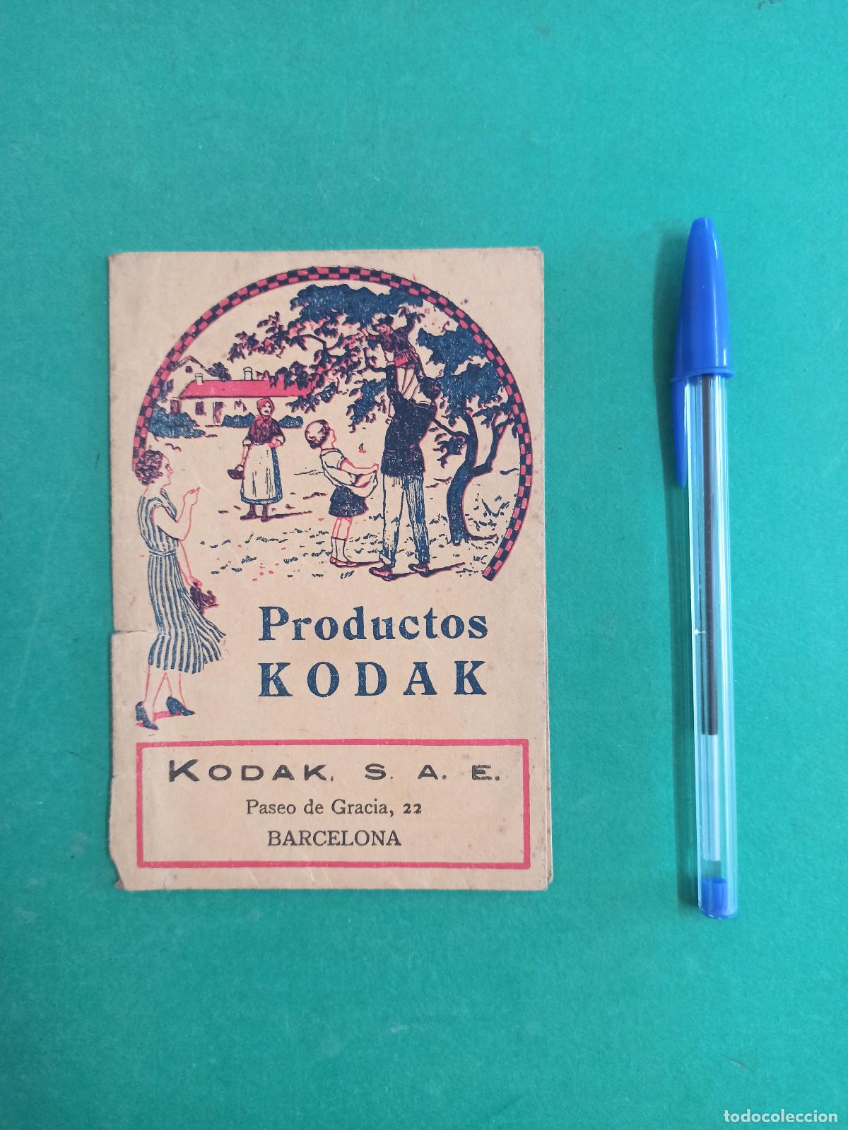 Cat&aacute;logos publicitarios: Antigua publicidad de Productos Kodak. Fotografia, En forma de sobre.