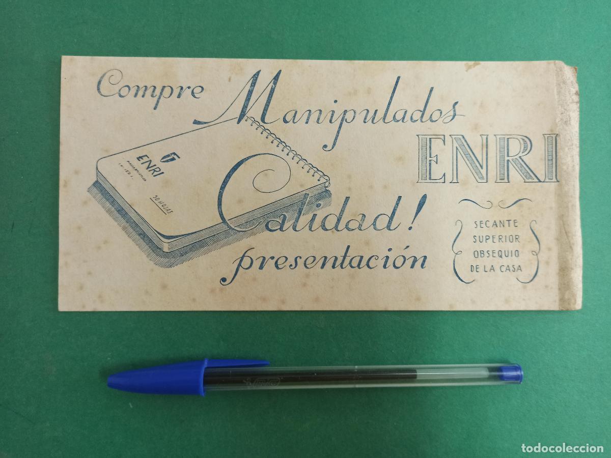 Cat&aacute;logos publicitarios: Antigua publicidad Manipulados Enri. Libretas, secantes..
