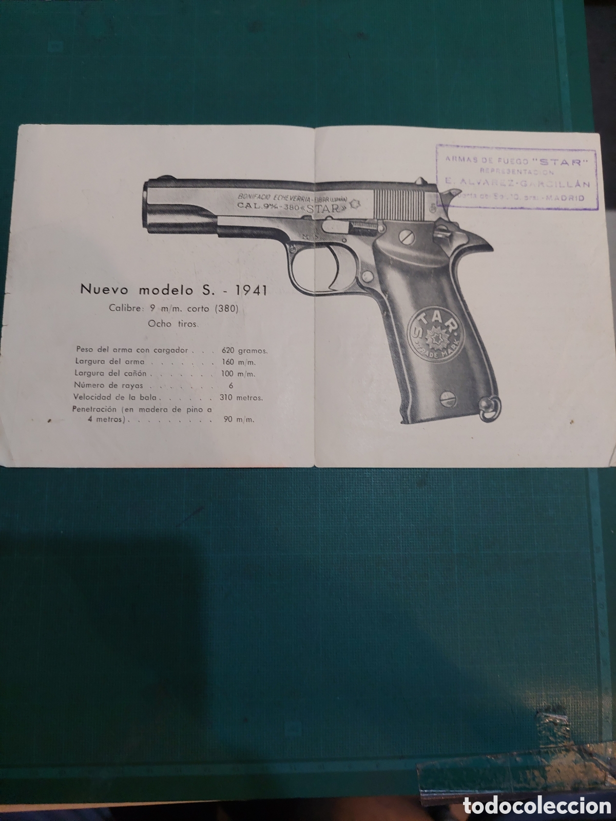 Catalogues publicitaires: STAR PISTLOLA VIEJA GUARDIA MODELO S 1941 PUBLICIDAD cat&aacute;logo