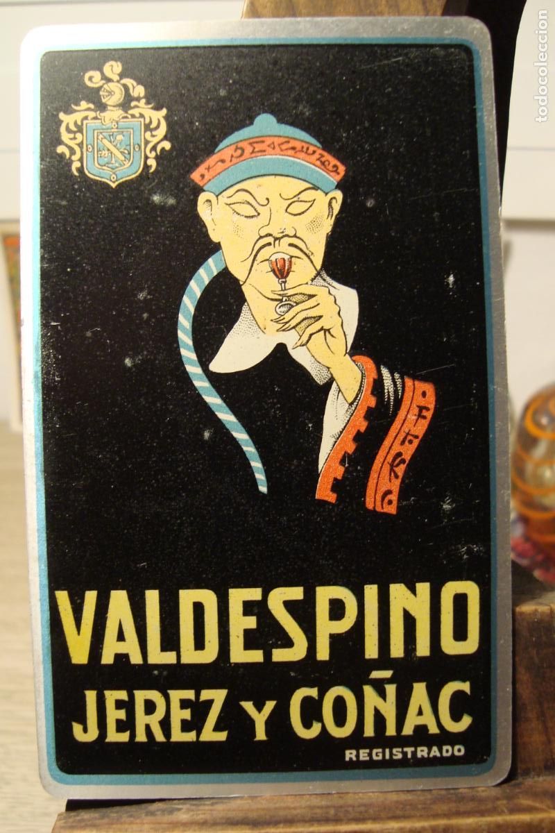 Werbekataloge: ANTIGUA TARJETA METALICA PUBLICIDAD BODEGAS VALDESPINO JEREZ. PRAGER & LOJDA. BERLIN