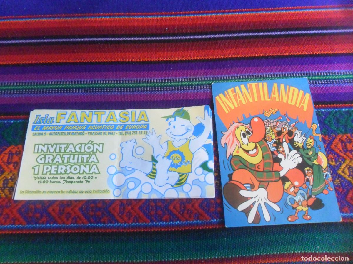 Advertising Catalogs: 4 ENTRADAS PARQUE ACU&Aacute;TICO ISLA FANTAS&Iacute;A VILASSAR DE DALT, FLYER INFANTILANDIA BARCELONA 1996. RARAS