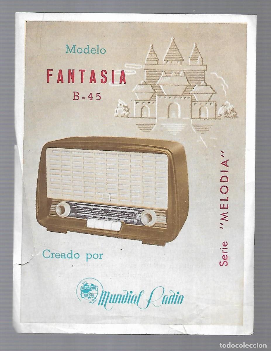 Advertising Catalogs: M33- DE PUBLICIDAD MUNDIAL DE RADIO -SERIE MELODIA DE MODELO FANTASIA