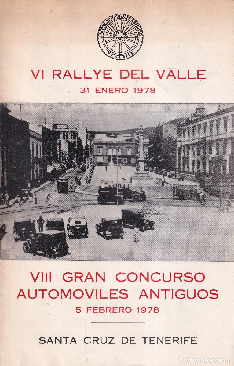 Advertising Catalogs: VI RALLYE DEL VALLE - AUTOMOVILES ANTIGUOS - SANTA DRUZ DE TENERIFE 1978