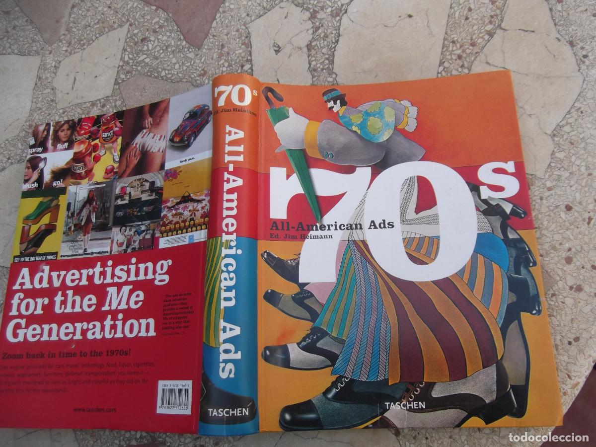 Cat&aacute;logos publicitarios: 70s all-american ads ,taschen, libro de publicidad de los a&ntilde;os 70 en ingles a todo color,