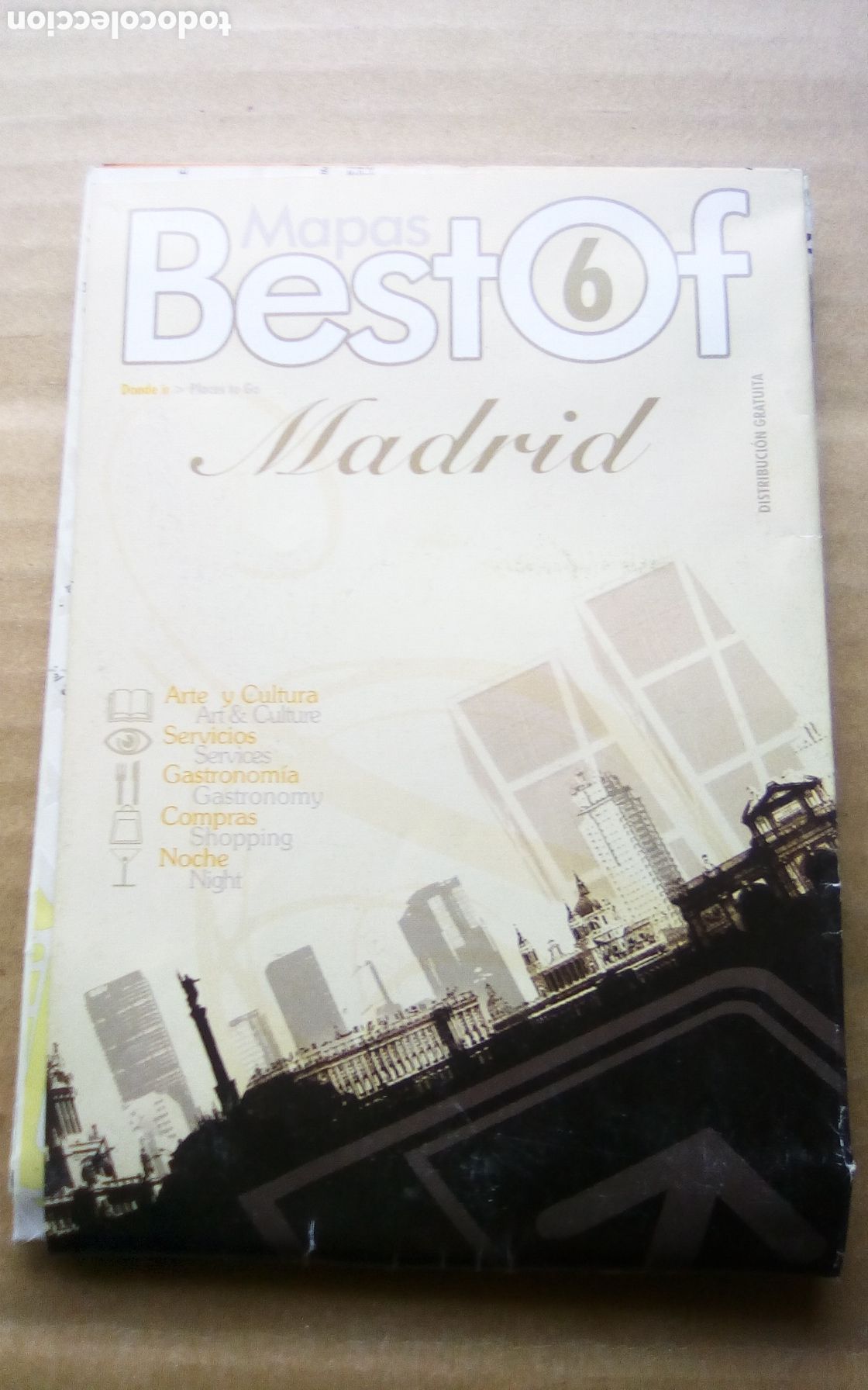 Werbekataloge: Plano de Madrid. Mapas Best Of 6. Arte y cultura, servicios, gastronom&iacute;a, compras, noche. Publicidad