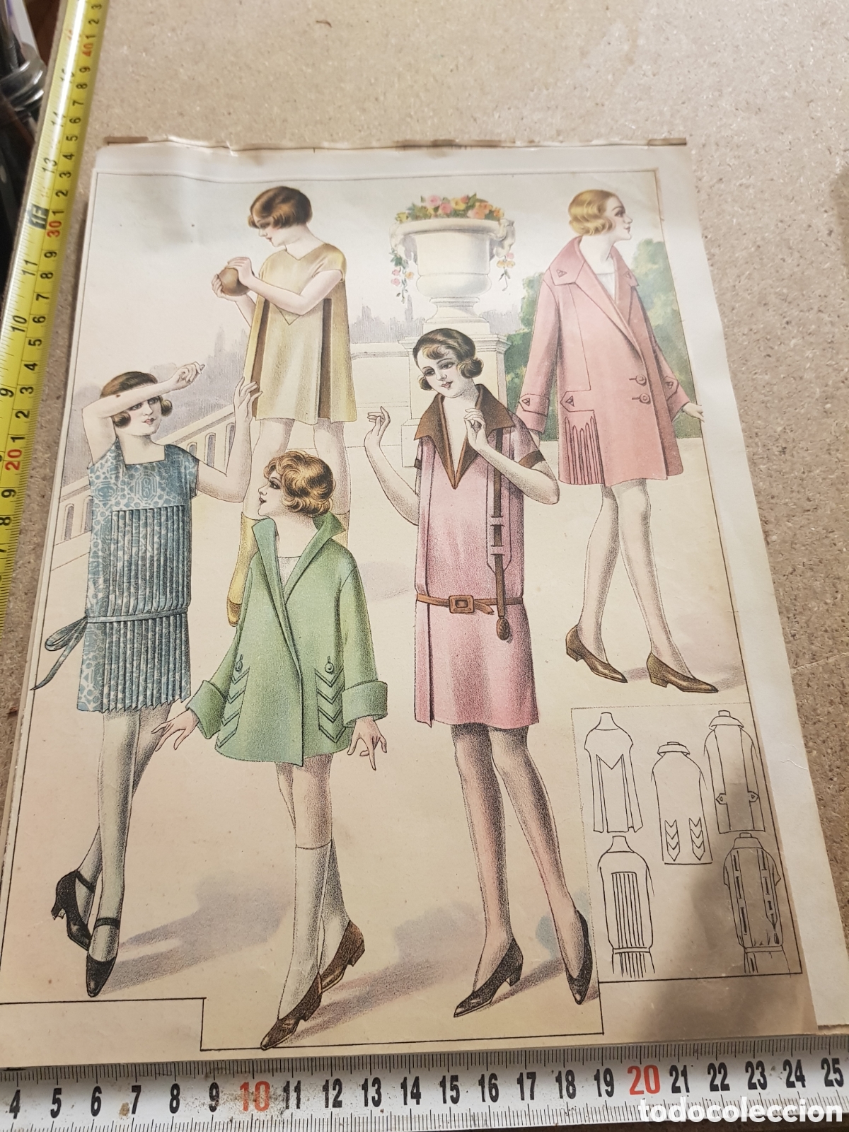 Werbekataloge: LOTE DE 4 L&Aacute;MINAS PRIMAVERA - VERANO A&Ntilde;O 1928 PARIS ALBUM DE MODAS.ORIGINAL