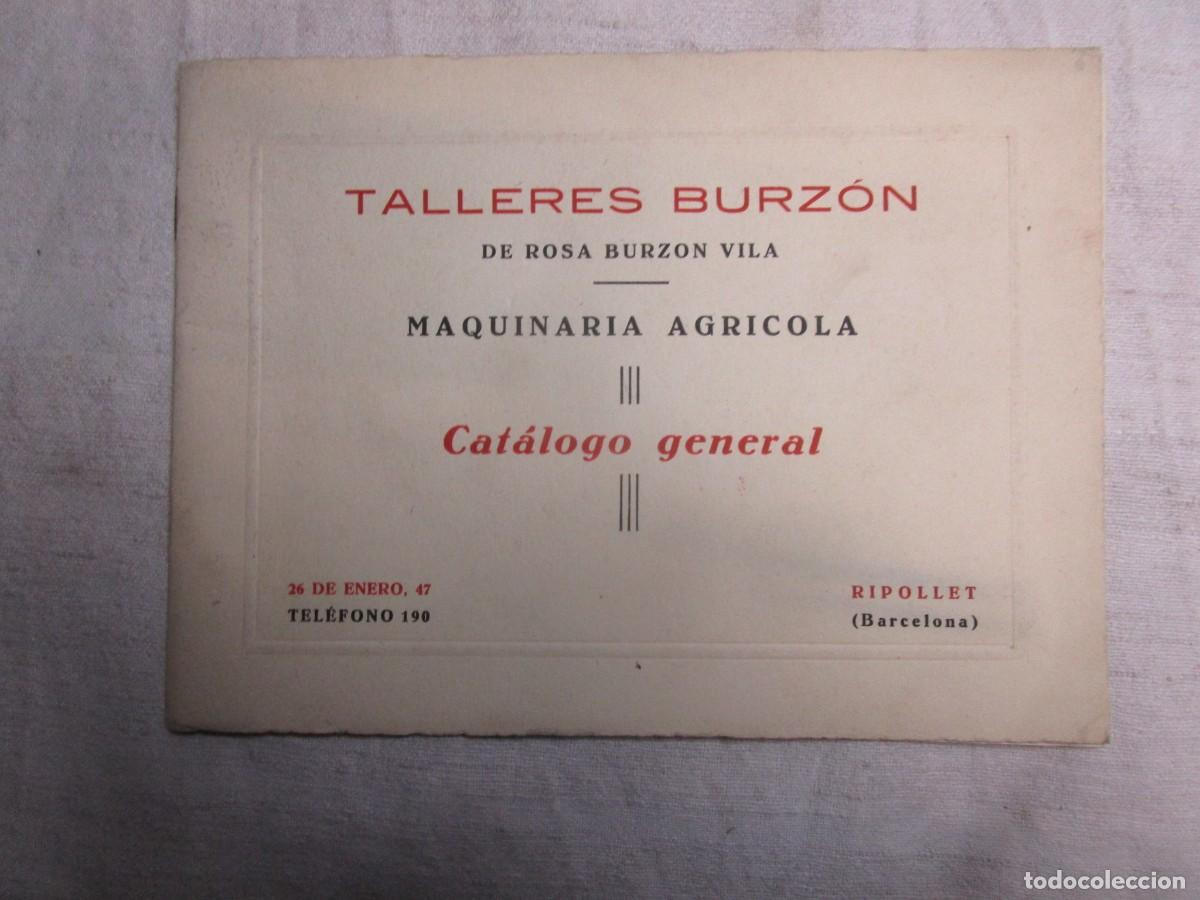Werbekataloge: TALLERES ROSA BURZON VILA - RIPOLLET - CATALOGO MAQUINARIA AGRICOLA - S/F APROX 1930 22CM + INFO