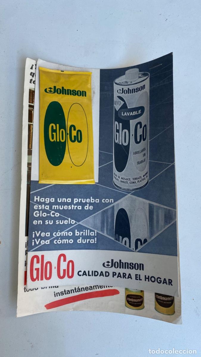 Werbekataloge: Publicidad muestra producto glo-co Johnson y pronto folleto 21x13,5cms