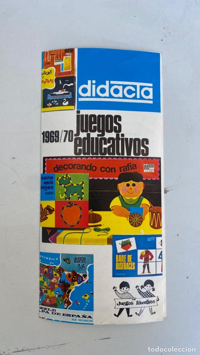 Werbekataloge: Folleto tr&iacute;ptico D&iacute;dacta juegos educativos 1969 70 22cms