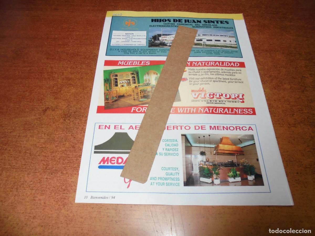 Cat&aacute;logos publicitarios: PUBLICIDAD 1994, MAH&Oacute;N: HIJOS DE JUAN SINTES - MUEBLES VICTORY / MEDA'S GRILL MENORCA AEROPUERTO