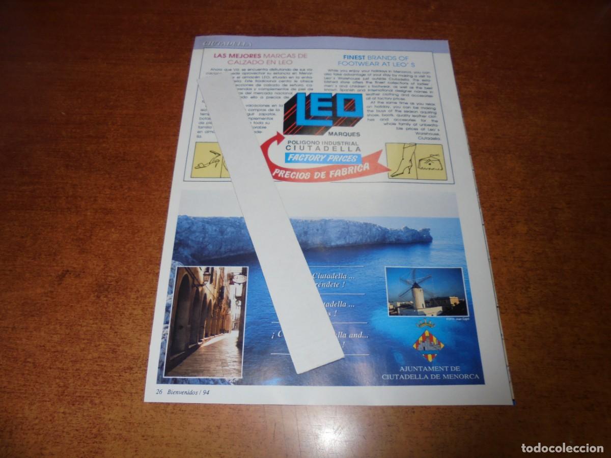 Cat&aacute;logos publicitarios: PUBLICIDAD 1994, MENORCA: LEO CALZADOS. CIUTADELLA.