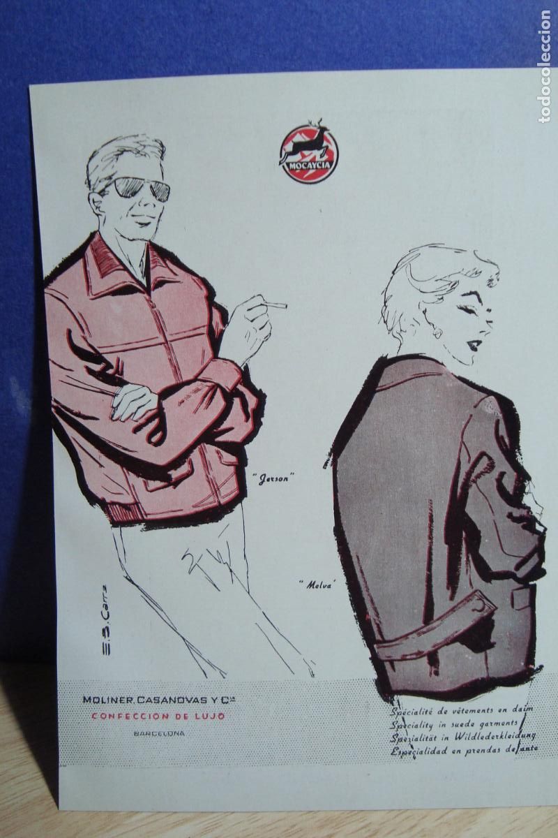 Catalogues publicitaires: ANTIGUA PUBLICIDAD MOLINER CASANOVAS Y CIA. MOCAYCIA. CONFECCIONES LUJO BARCELONA 1959