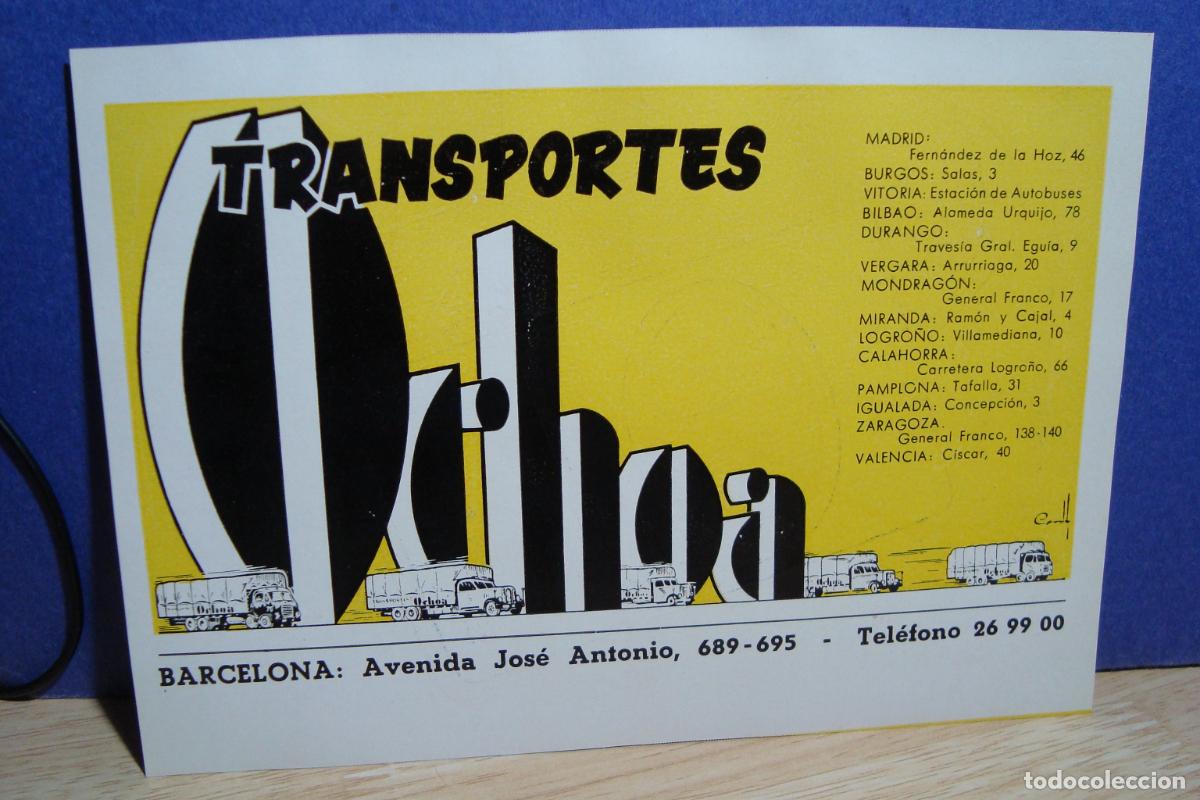 Catalogues publicitaires: ANTIGUA PUBLICIDAD TRANSPORTES OCHOA BARCELONA - TEJIDOS INDANTHREN 1959