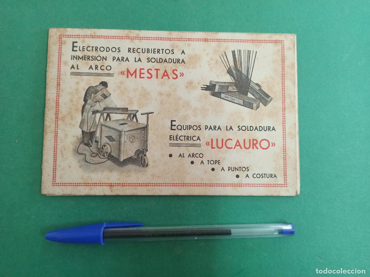 Cat&aacute;logos publicitarios: Antiguo librito publicitario Equipos para soldadura. Mestas. Lucaro. Pizzala y Crory S.A. Barcelona.