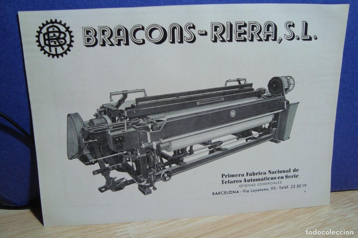 Catalogues publicitaires: ANTIGUA PUBLICIDAD BRACONS RIERA S.L TELARES AUTOMATICOS BARCELONA-MERCOR MAQUINARIA TEXTIL 1959