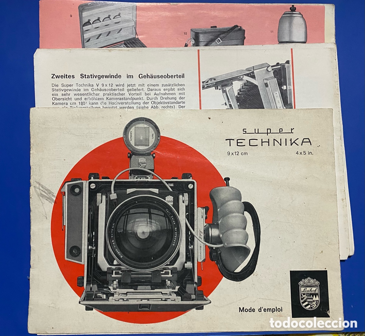 Cat&aacute;logos publicitarios: Lote Super Technika Linhof camara de fotos