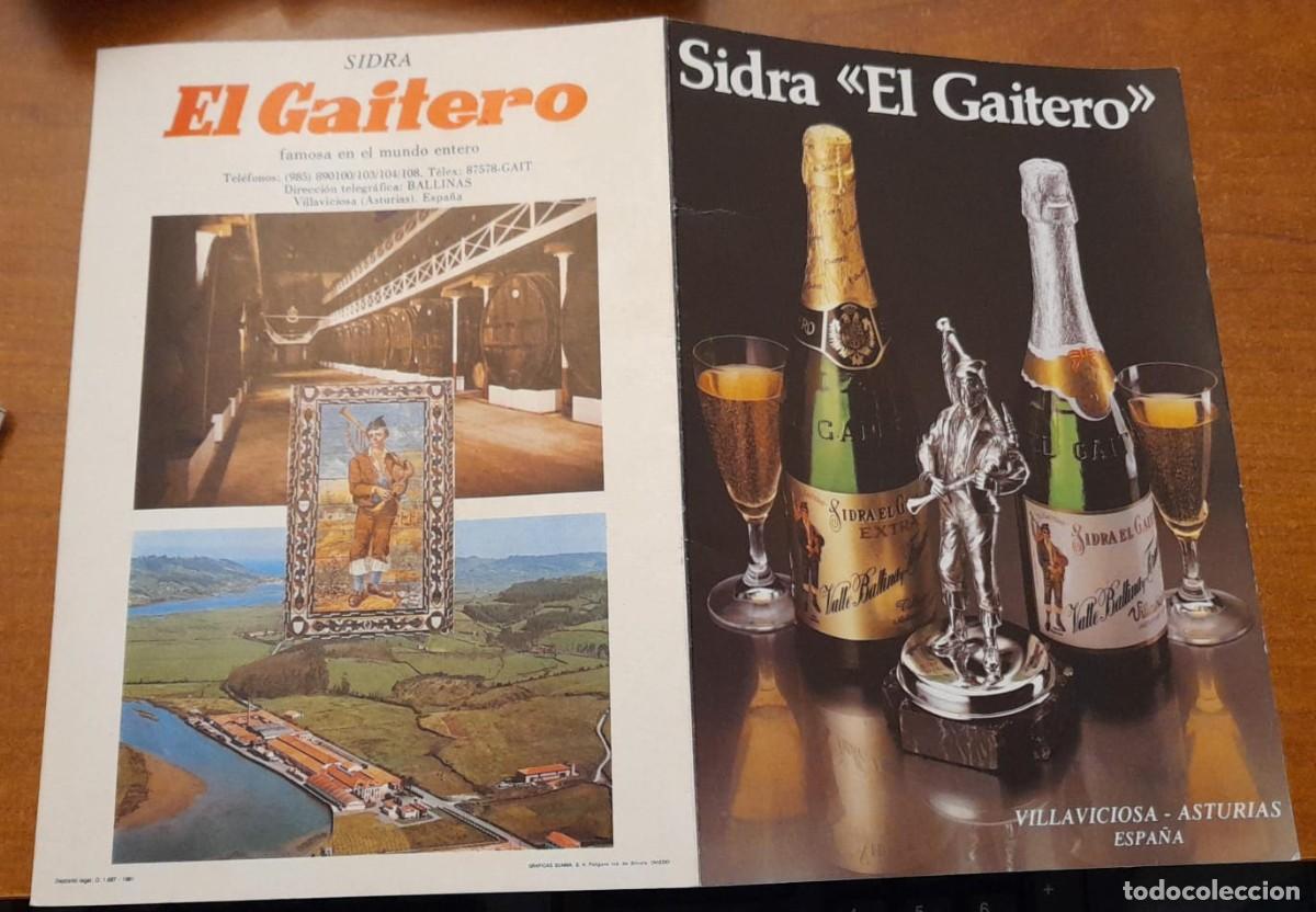 Werbekataloge: D&Iacute;PTICO PUBLICIDAD Y PRECIO DE SIDRA EL GAITERO, DE 1981