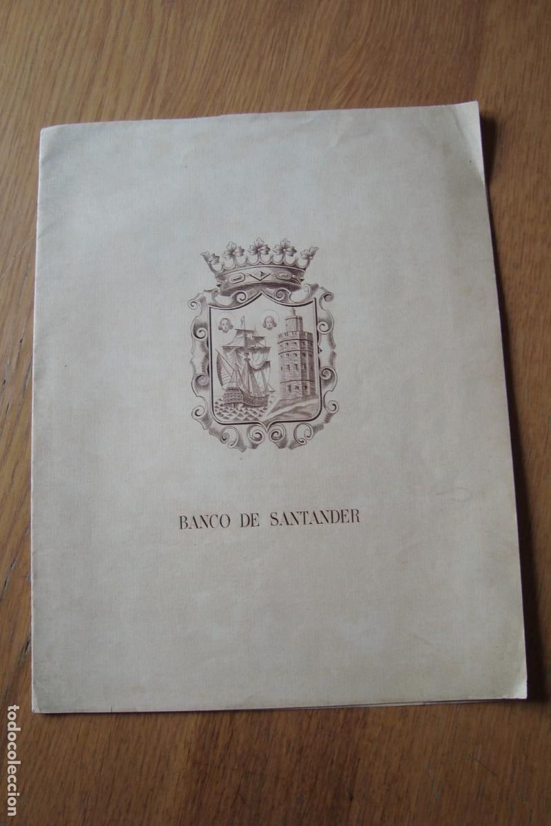 Werbekataloge: ANTIGUO FOLLETO FELICITACION NAVIDAD BANCO DE SANTANDER 1956
