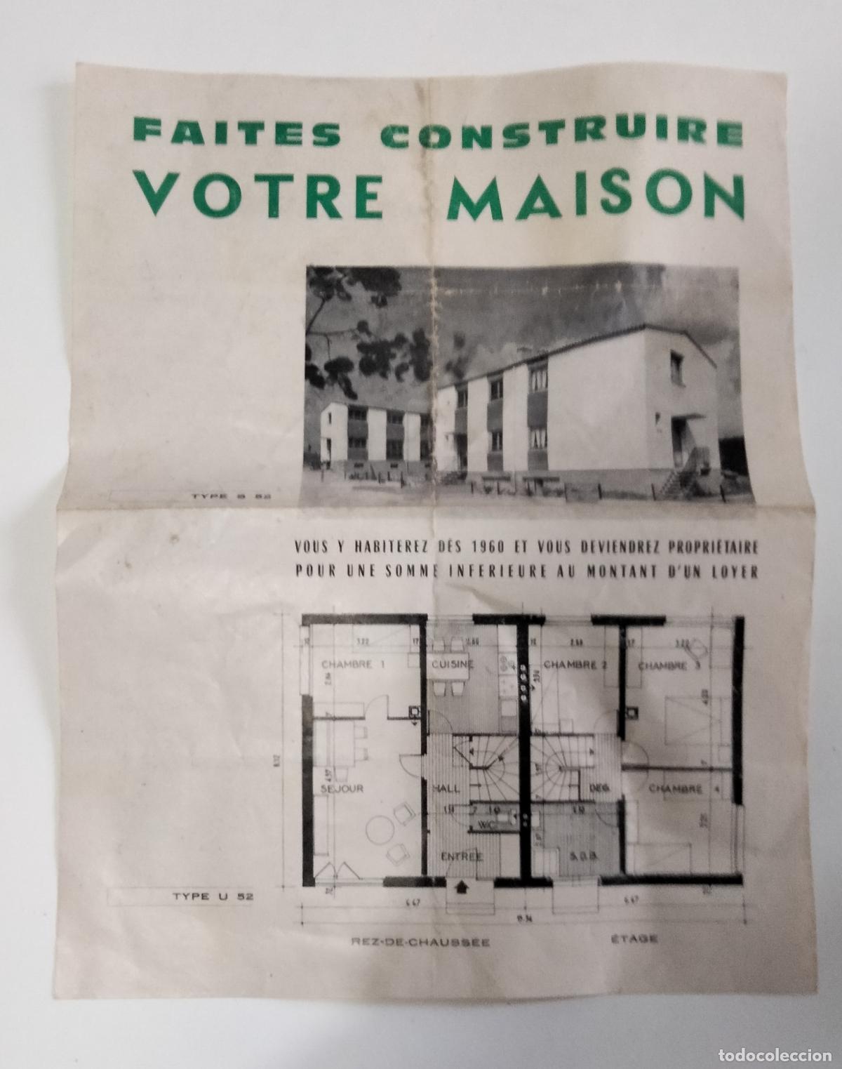 Cat&aacute;logos publicitarios: Folleto promoci&oacute;n construcci&oacute;n. En franc&eacute;s. A&ntilde;os 60