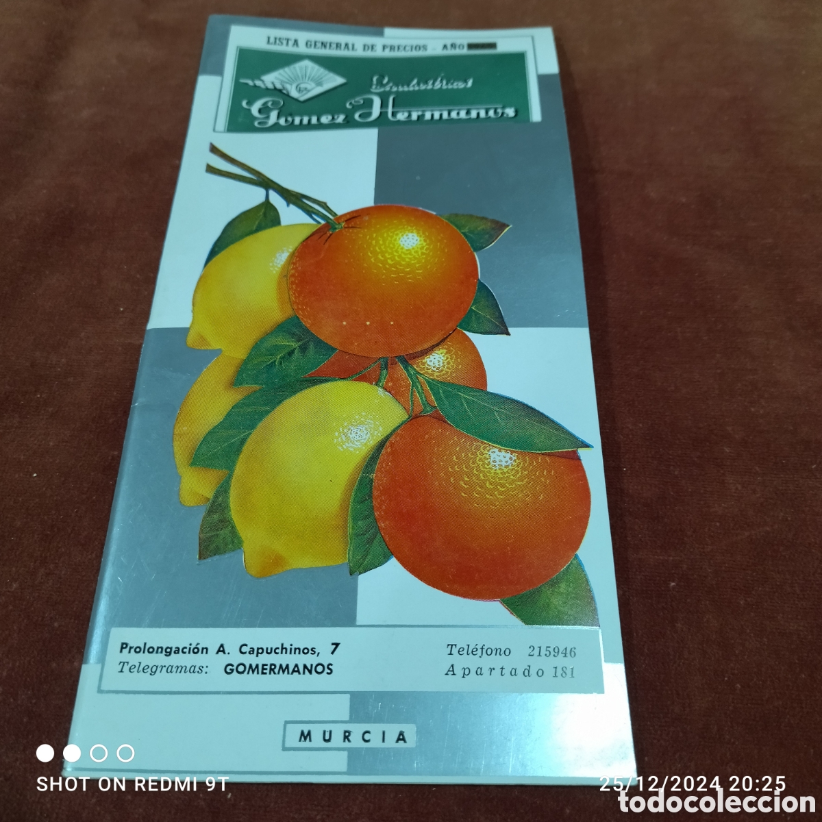 Werbekataloge: Catalogo precios G&oacute;mez y Hermanos Murcia 1979