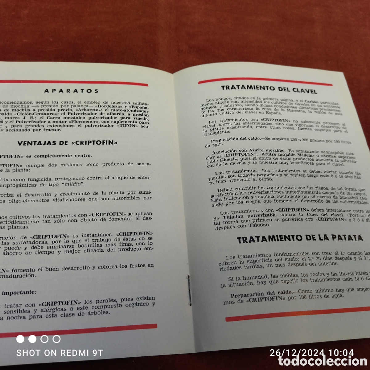 Cat&aacute;logos publicitarios: Criptofin espolvoreable 1965 - Foto 2