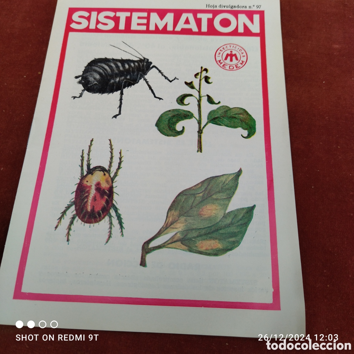 Cataloghi pubblicitari: Sistematon aficida y acaricida sist&eacute;mico 1967
