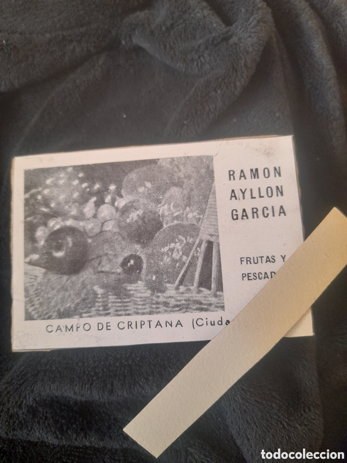 Catalogues publicitaires: Antiguo anuncio publicitario, Ram&oacute;n Ayllon Garc&iacute;a, Frutas y Pescados, Campo de Criptana (Ciudad Real