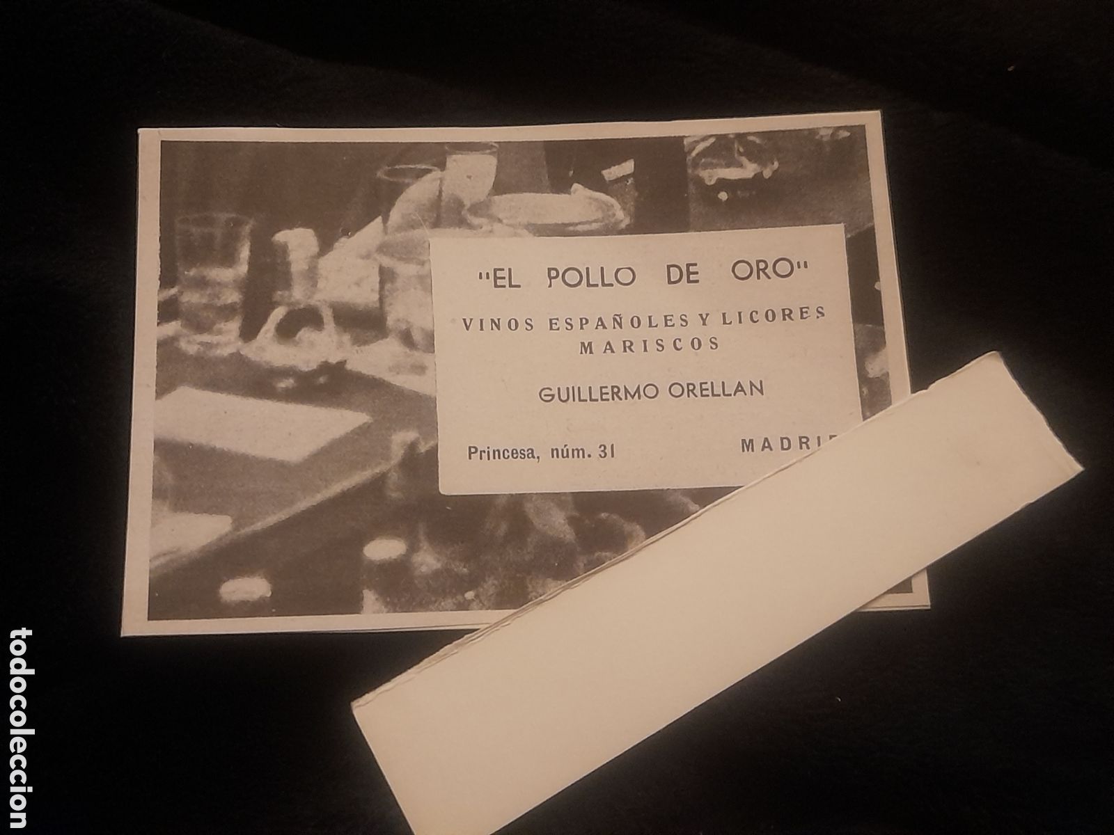 Werbekataloge: Ant. Anuncio publicitario, El Pollo de Oro, vinos espa&ntilde;oles, Guillermo Orellan, Madrid