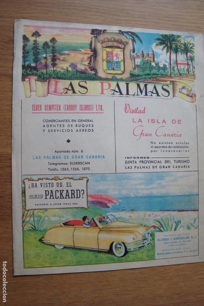 Advertising Catalogs: ANTIGUA PUBLICIDAD MAPA. LAS PALMAS GRAN CANARIA. ALONSO Y BARCHILON S.L- HOTEL PARQUE BRUNO NARANJO