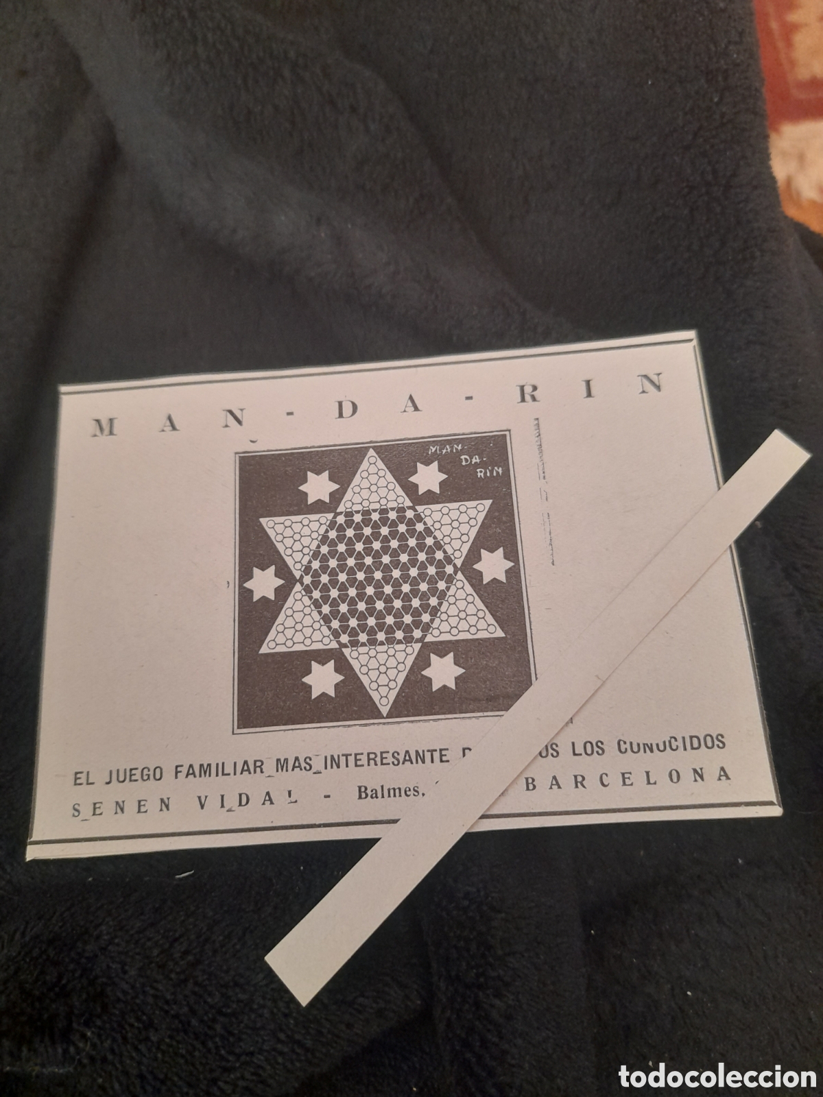 Advertising Catalogs: Ant. anuncio publicitario, Juego MAN-DA-RIN, Senen Vidal, Barcelona