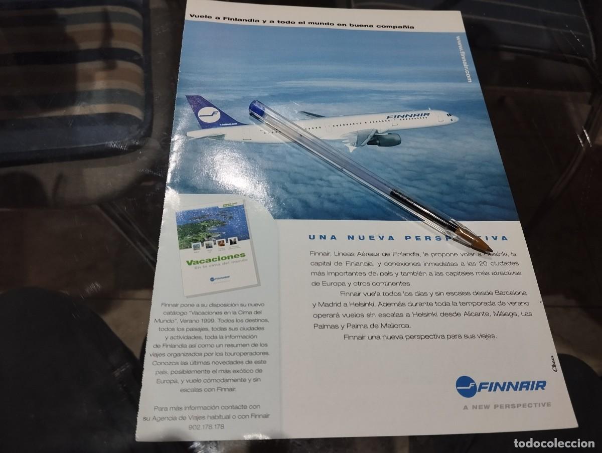 Werbekataloge: COMPA&Ntilde;IA DE VUELOS FINNAIR ANUNCIO PUBLICIDAD REVISTA 1999