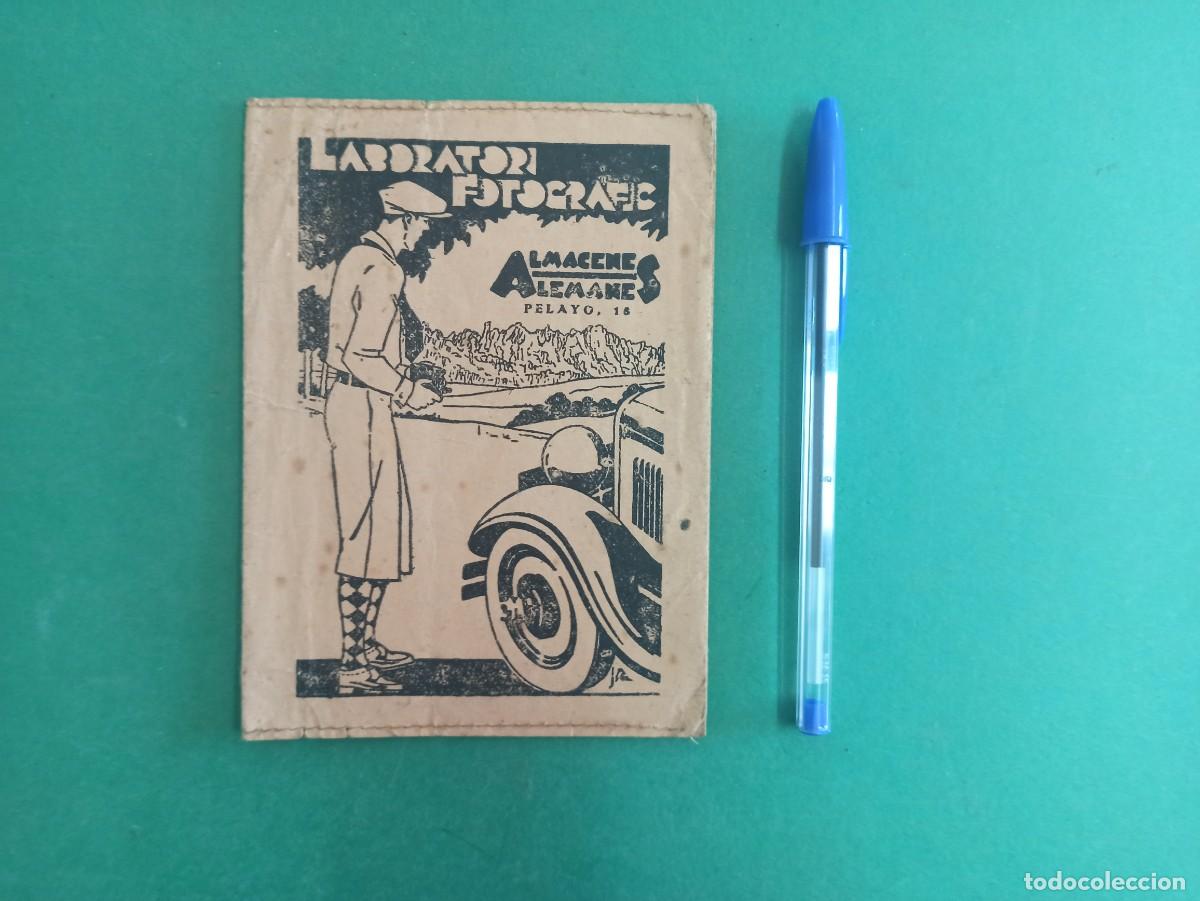 Cat&aacute;logos publicitarios: Antiguo sobre publicidad Laboratori Fotografic. Almacenes Alemanes. Optica.