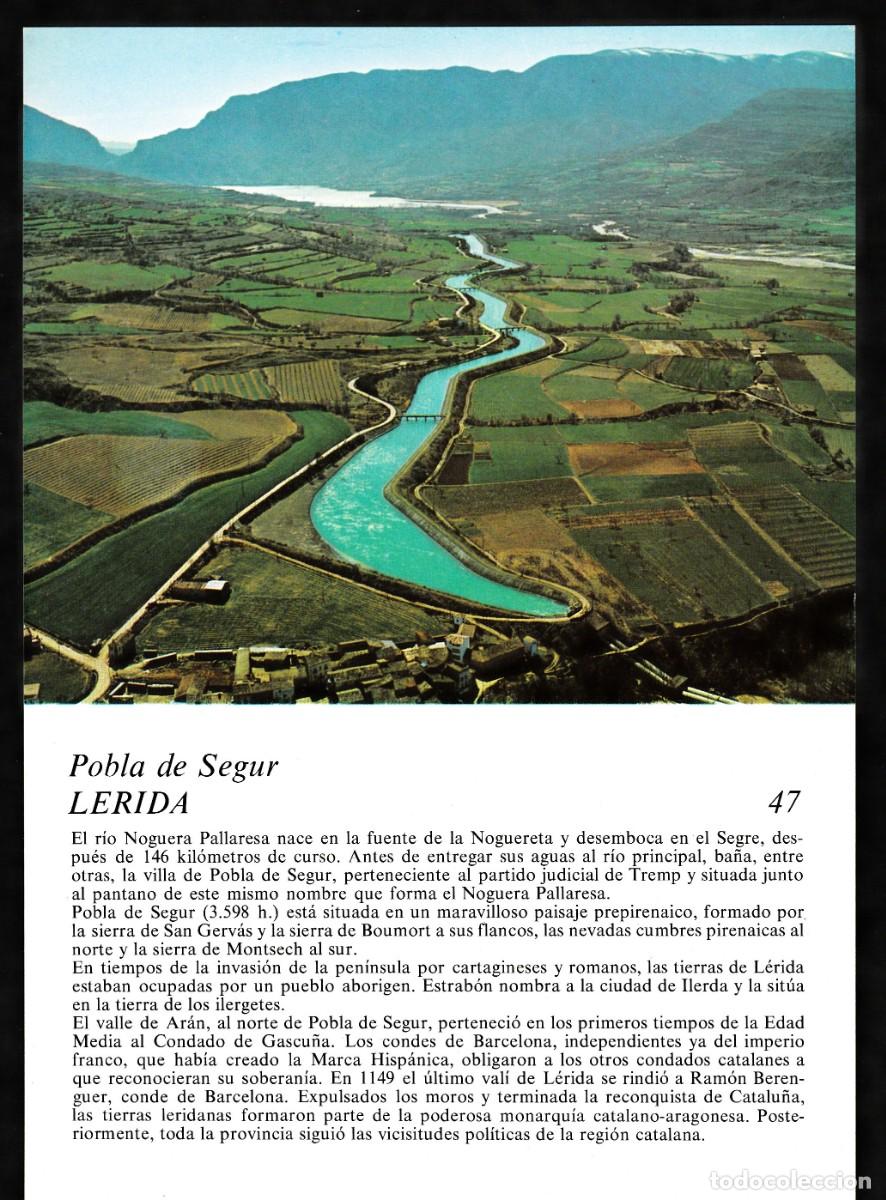 Advertising Catalogs: LERIDA - POBLA DE SEGUR - PAISAJES DE ESPA&Ntilde;A A VISTA DE PAJARO - LABORATORIO EMYFAR -1972 - N&ordm; 47