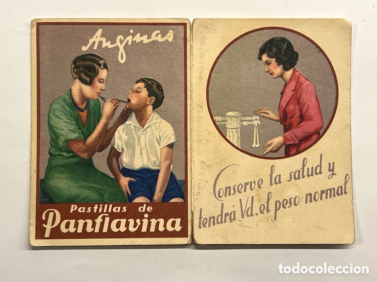 Advertising Catalogs: ASPIRINA. PUBLICIDAD FARMAC&Eacute;UTICA. PASTILLAS DE PANFLAVINA. D&iacute;ptico (h.1940?)