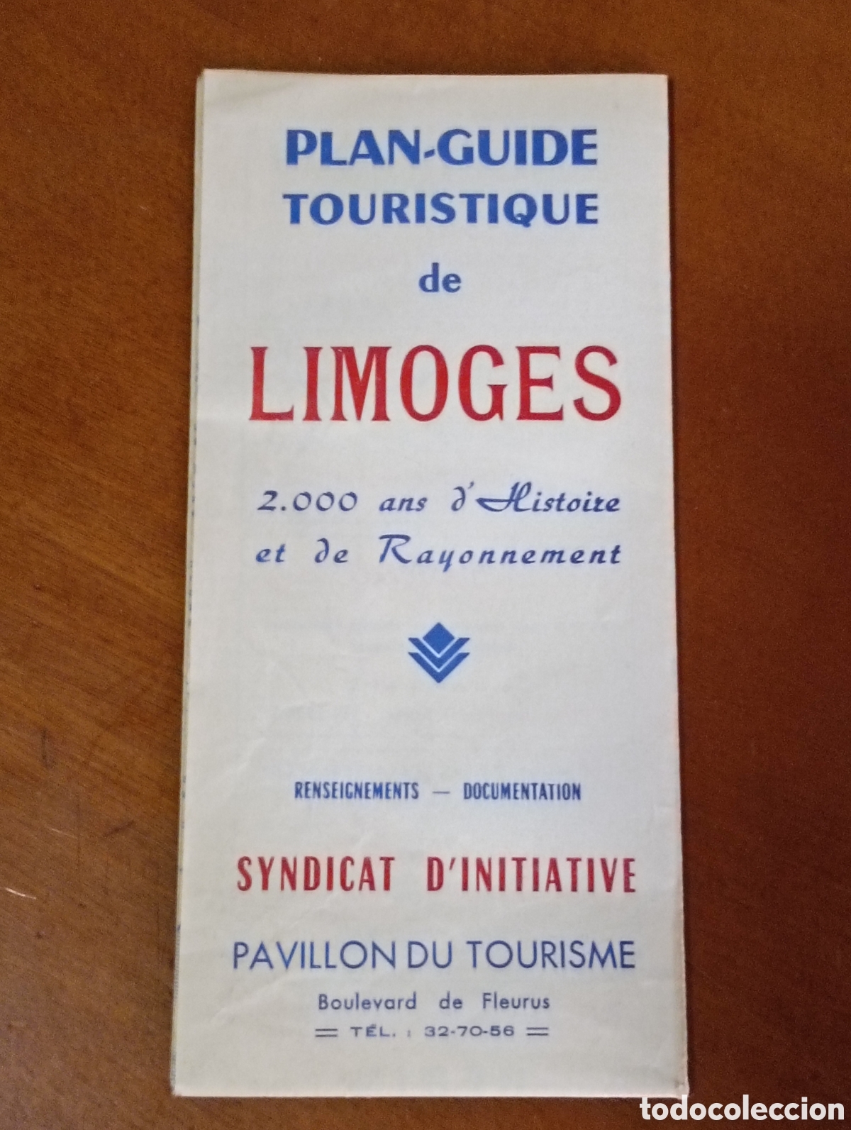 Advertising Catalogs: Plano guia tur&iacute;stica de LIMOGES m&aacute;s de 2000 a&ntilde;os de Historia, a&ntilde;os 60