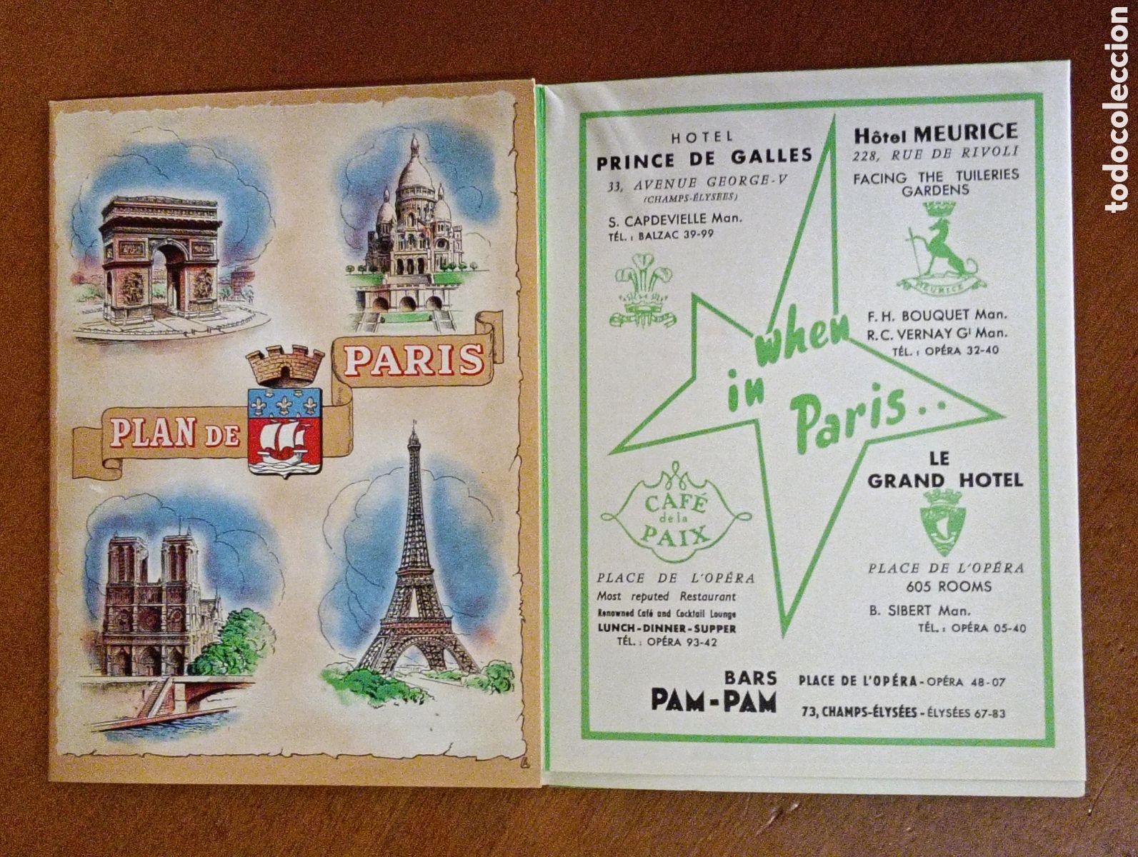 Advertising Catalogs: 1960 Guia tur&iacute;stica de Paris, con gu&iacute;a de metro, hoteles, etc.