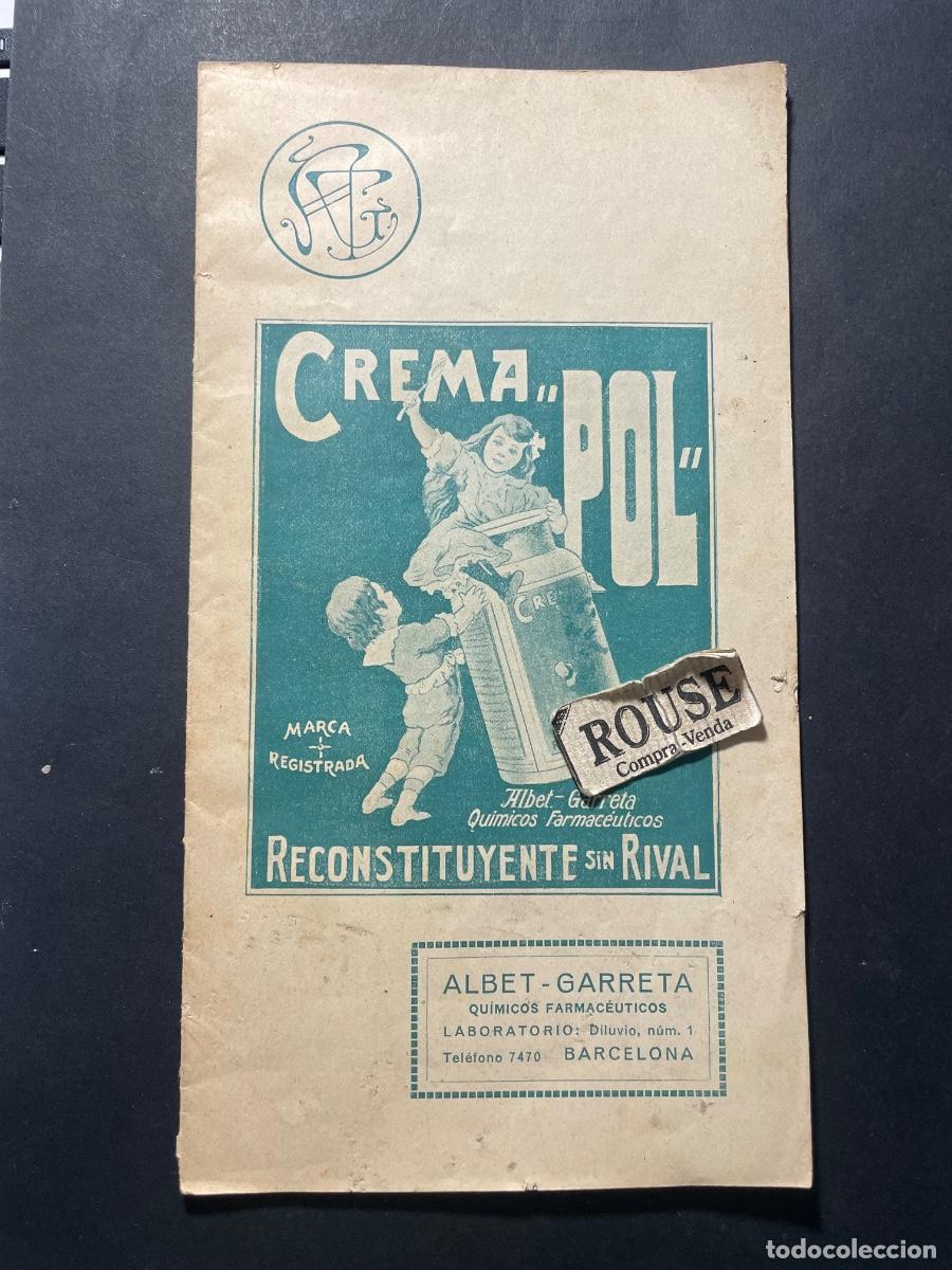 Cataloghi pubblicitari: MEDICINA - ANTIGUO CATALOGO , CREMA ''POL'' ALBERT-GARRETA BARCELONA RECONSTITUYENTE SIN RIVAL IMPR.