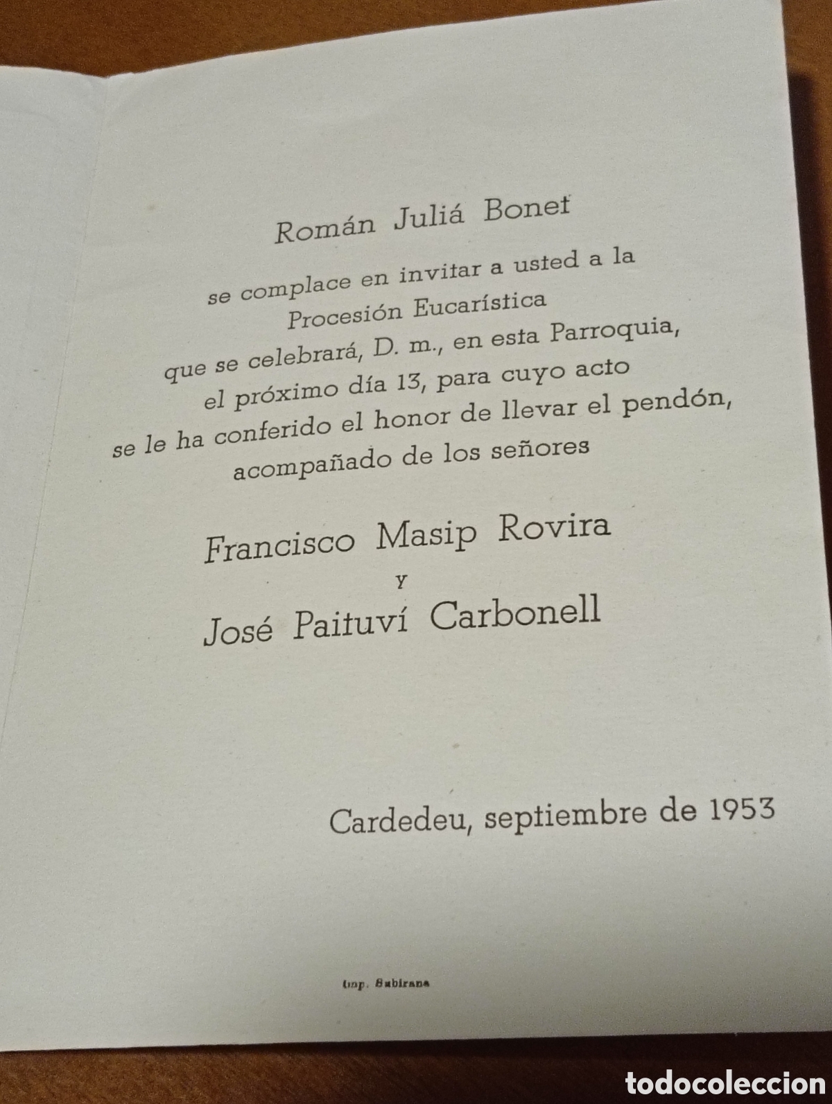 Cat&aacute;logos publicitarios: Leonardo da Vinci, invitaci&oacute;n a la procesi&oacute;n eucarist&iacute;a - Foto 2