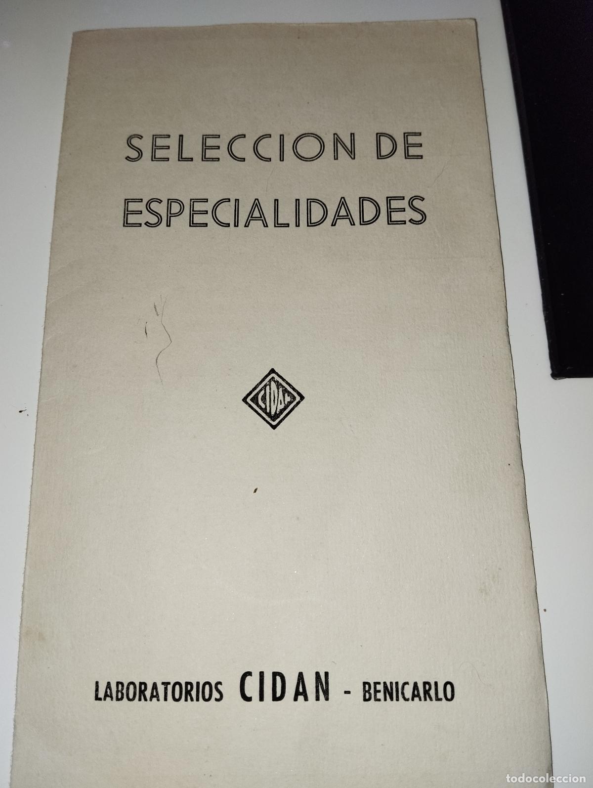 Cataloghi pubblicitari: CAT&Aacute;LOGO DE FARMACIA LABORATORIOS CIDAN BENICARL&Oacute; // LISTA DE PRECIOS // A&Ntilde;OS 50