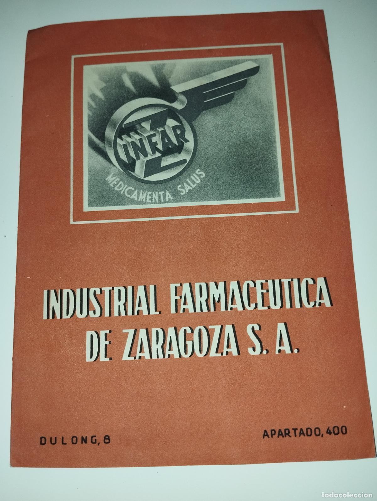 Cat&aacute;logos publicitarios: CAT&Aacute;LOGO DE FARMACIA INFAR ZARAGOZA // LISTA DE PRECIOS // A&Ntilde;OS 50